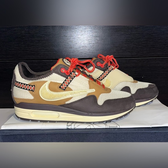 Men's Nike Air Max 1 x Travis Scott Cactus Jack Baroque Brown Size 9  DO9392-200